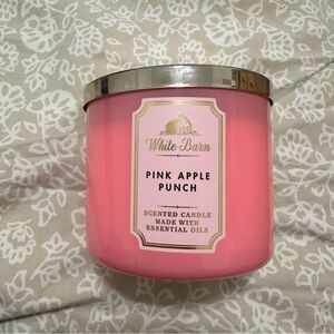 NEW Bath and Body Works White Barn Pink Apple Punch 3 Wick Candle